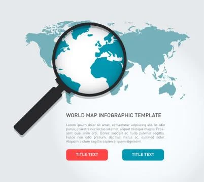 Global search concept in flat style Stock Illustration