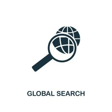 Global Search creative icon. Simple element illustration. Global Search concept Stock Illustration