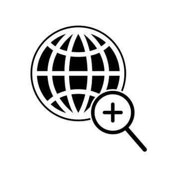 Global search icon Illustrazione stock