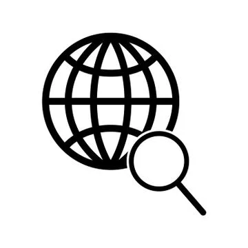 Global search icon Illustrazione stock
