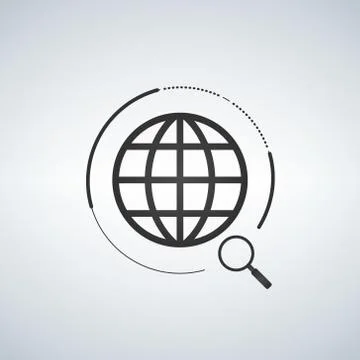 Global search icon Stock Illustration