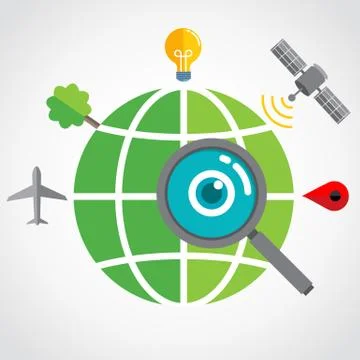 Global Search for technology vector Illustrazione stock