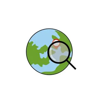 Global search vector icon illustration. Stock Illustration