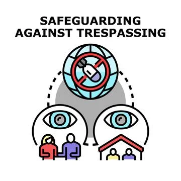 Global security concept preventing aggression and ensuring protection Stock Illustration