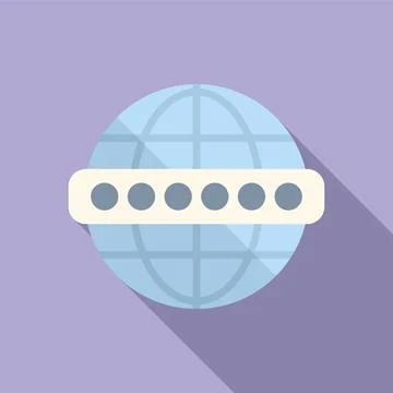 Global security system protecting world with password icon Stock Illustration