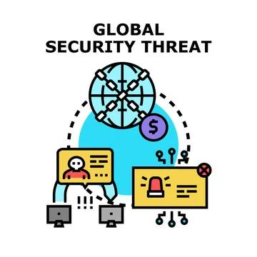 Global security threat concept vector illustration Stock Illustration