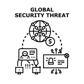Global security threat concept vector illustration Stock Illustration