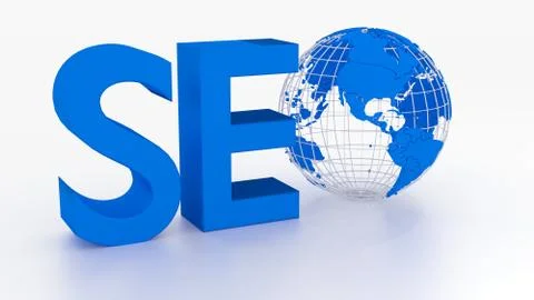 Global SEO search engine optimization concept Stock Illustration
