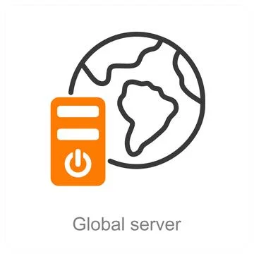 Global server Stock Illustration