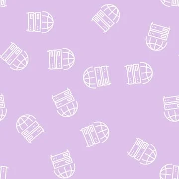 Global server line seamless pattern sign Stock Illustration