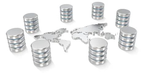 Global Servers. Stock Illustration