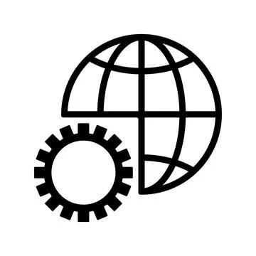 Global setting icon. Stock Illustration