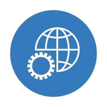 Global setting icon. Stock Illustration