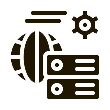 Global settings icon Vector Glyph Illustration Stock Illustration