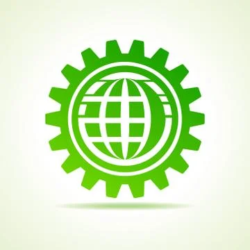 Global shape design in gear concept vector Stock Illustration