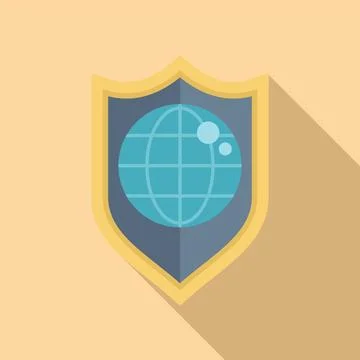 Global shield protecting earth with secure network connection Stock Illustration