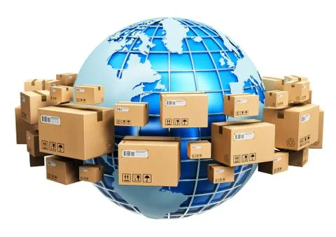 Global shipping concept Stock Illustration