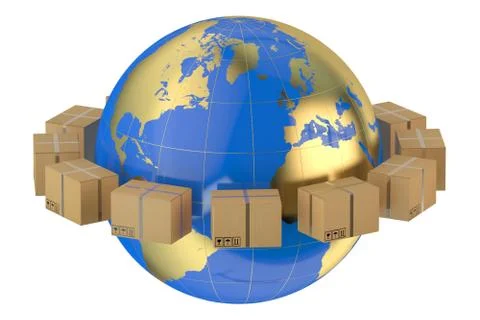 Global shipping concept Stock Illustration