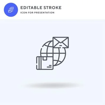 Global Shipping icon vector, filled flat sign, solid pictogram isolated on wh イラスト素材