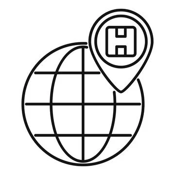 Global shipping logistics with parcel tracking location Illustrazione stock