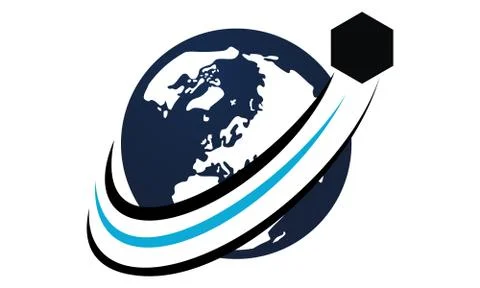 Global Shipping Logo Design Template Vector 库存插图