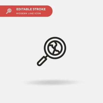Global Simple vector icon. Illustration symbol design template for web mobile Stock Illustration