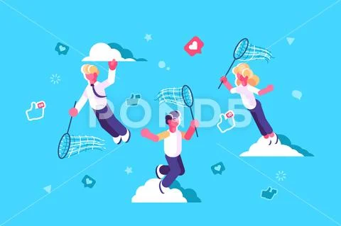Global social media network design Stock Illustrationen