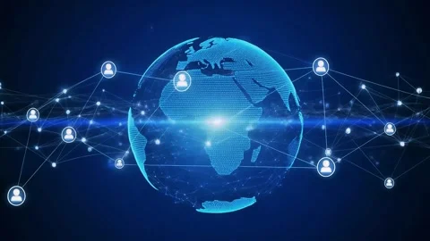 Global Social Network and Digital Business Connection 库存影片 338038966