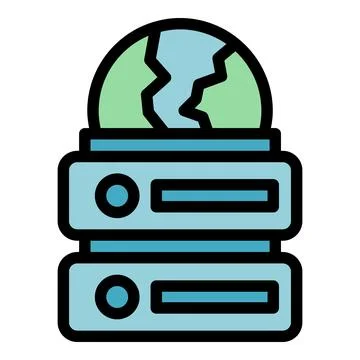 Global software icon vector flat Illustrazione stock