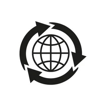 The global solution icon. WWW and browser, development, search, SEO symbol. UI イラスト素材