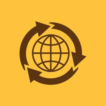 The global solution icon. WWW and browser, development, search, SEO, global 库存插图