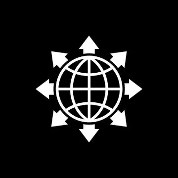 The global solution icon. WWW and browser, development, search, SEO, global 無料イラスト素材