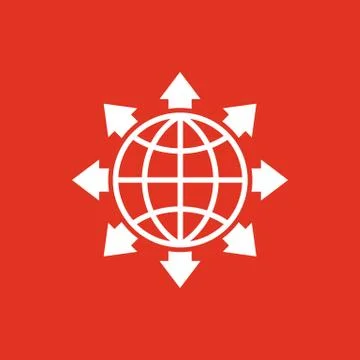 The global solution icon. WWW and browser, development, search, SEO, global 库存插图