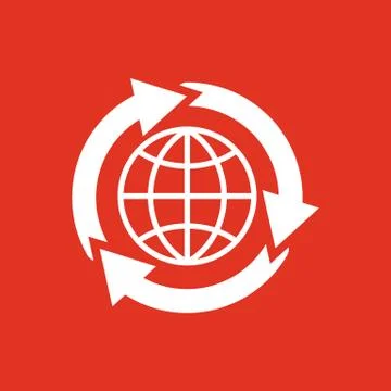 The global solution icon. WWW and browser, development, search, SEO, global Stock-Illustration