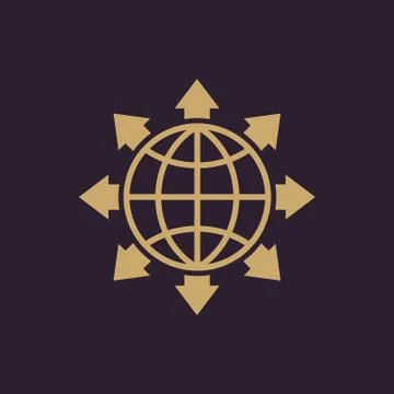 The global solution icon. WWW and browser, development, search, SEO, global 스톡 일러스트