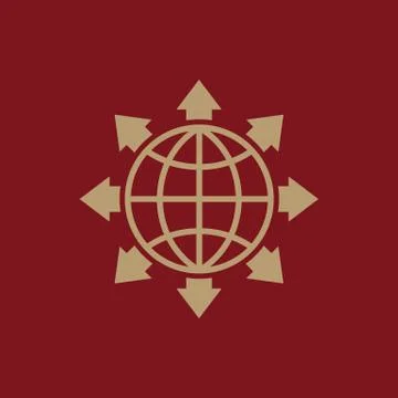 The global solution icon. WWW and browser, development, search, SEO, global Stock Illustration