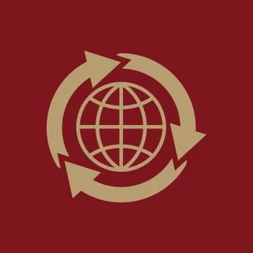 The global solution icon. WWW and browser, development, search, SEO, global Stock Illustration