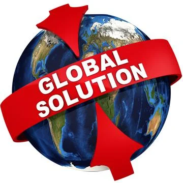 Global solution 库存插图