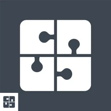 Global Solution Vector Glyph Icon Stock Illustration