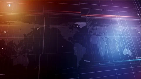 Global Span. World map on purple background. Graphic animation. Stock Footage 104159437