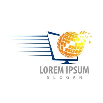 Global speed tech concept design. Symbol graphic template element vector Illustrazione stock