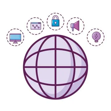 Global sphere design Illustrazione stock