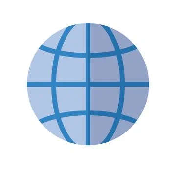 Global sphere icon, flat style イラスト素材