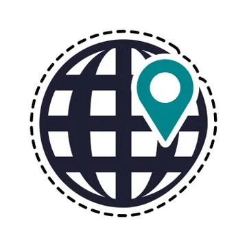 Global sphere icon Illustrazione stock
