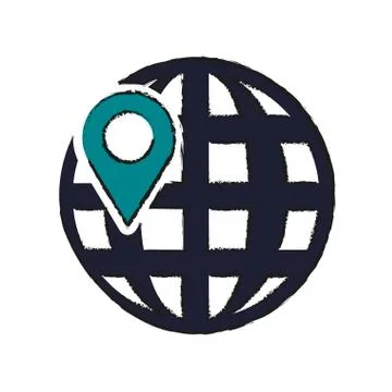 Global sphere icon Stockillustratie