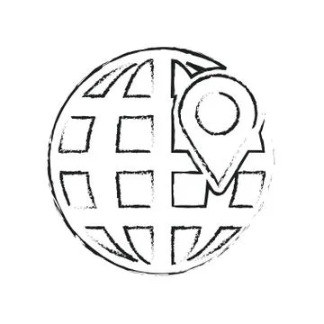 Global sphere icon イラスト素材