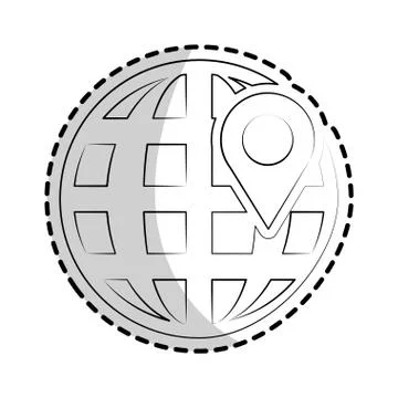 Global sphere icon Stockillustratie