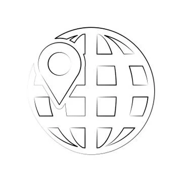 Global sphere icon Stockillustratie