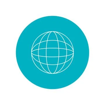 Global sphere icon 스톡 일러스트