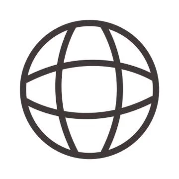 Global sphere icon Illustrazione stock